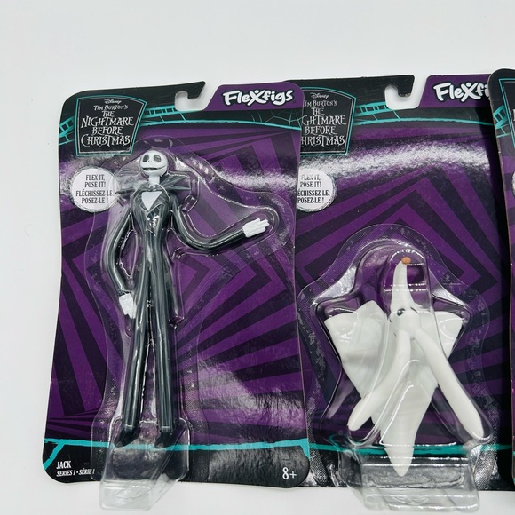 Disney Nightmare Before Christmas SET of 6 Flex Figs Poseable Figures 4"-6" NEW - Picture 3 of 3